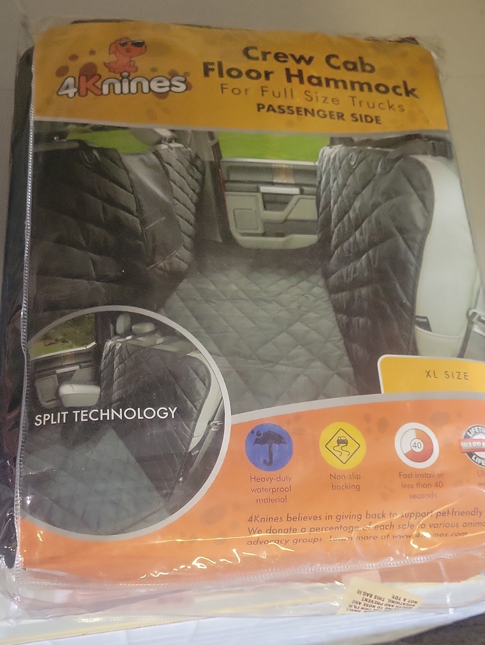 Crew Cab Floor Hammock - Black